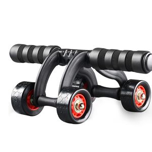 4-Wheel Abdominal AB Rollers Gym Home Muscle Training Portable Trainer Household Fitness Equipments Accessories ABS Floor Sport Machines Power CoreTrainers