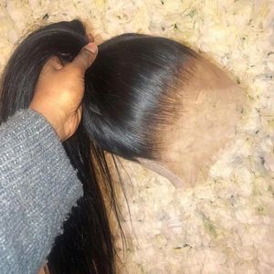 Naturalna linia włosów strumień czarny jedwabisty proste peruki koronki przednie włosy syntetyczne z włosami dla dzieci dla kobiet codzienne peruki czarodziejskie peruki Naturals fala kobieta