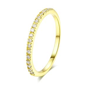 Trouwringen ring voor vrouwen man kristal uit Swarovskis Beknopte klassieke multicolor kubieke zirkonia rose gouden kleur mode sieraden