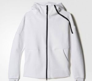 2021 Nya mäns unisex sport kostymer svarta vita träningsdräkter huva jacka män/kvinnor vindbrytare dragkedja sportkläder mode zne hoody jacka byxa