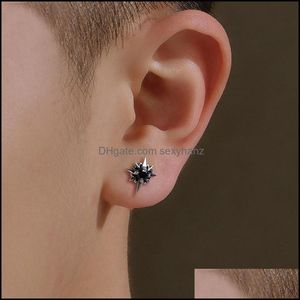 Studörhängen smycken S2431 Fashion Single Piece Mens Star Earring Vintage S925 Sier Drop Delivery 2021 SHDQZ