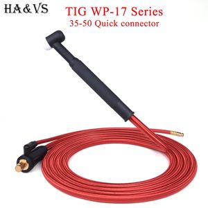 Wholesale welding cable wire resale online - 4 m ft wp17 tig welding torch gas electric integrated hose cable wires unf quick euro connector