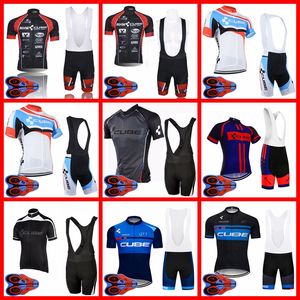 Cube Team Ropa Ciclismo Andas Mens Cykling Kortärmad Jersey och Shorts Set Summer Road Racing Kläder Utomhus Cykel Uniform Sport Suit S21052809