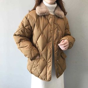 Зимняя куртка пальто женские уличные одежды корейский стиль мягкий теплый кролик меховой мех Parkas женская одежда ROPA Mujer Invierno 210625