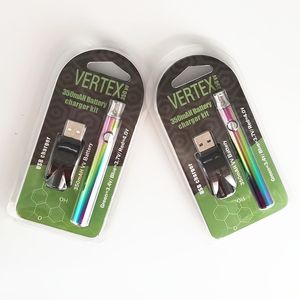 Lernbare Batterien großhandel-Rainbow Color Vertex Batterie MAH Einstellbare Spannung Vorheizölbatterien Thread Wiederaufladbare Verdampferstift mit Kleinkasten OEM Logo Willkommen