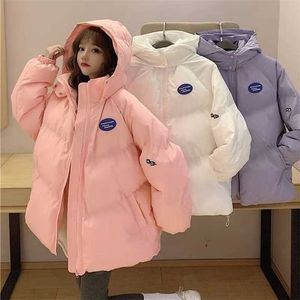 Women's down jacket style women's bread quilted winter clothing thick super mid-length season 211011