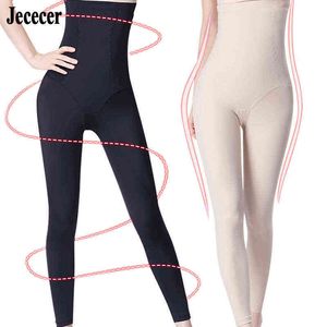 Pancia piatta Pantaloni dimagranti Legging Donna Coscia Trimmer Gambe Correttiva Shaper Senza cuciture Vita alta Mutandine elastiche Soft Bodyshaper 211112