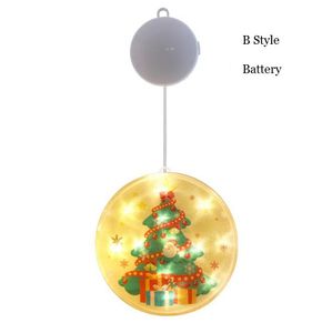 Creative Christmas Tree Decoração LED Luzes String No Bateria Star Hanging Holiday Xmas Luminous Party Decorações Luz