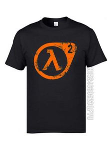 Half Life 2 Tshirts Game Xen G-Man Rolig Skjortor Mens 100% Bomull Sommar / Höst Svart Skjorta Skriv ut Design EES 210629