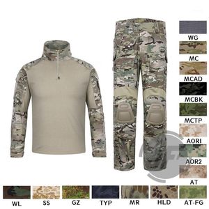 Combat Shirt & Pants Trousers Knee Pads Set EmersonGear Tactical Military Hunting GEN3 Camouflage BDU Uniform MC Sets