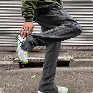 Men's Pants 2021 Arrived Askyurself Solid Color Flexible Men Women Street Fashion High Quality Sweatpants Male Hem Slit Trousers