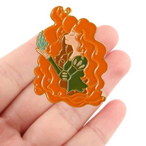 Pins, broches DZ1771 Filme Princess Collection Esmalte Lapel Pin Badge Pins Hats Backpack Decoração Jóias Acessórios para K