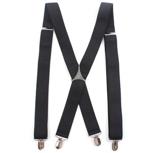 35cm Bredd Vuxen Mens Harness 4 Clip X-Typ Gentleman Suspenders Elastic Double Shoulder Strap Byxor Kläder Tillbehör