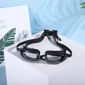 Gogle pływające profesjonalne szklanki basenu silikonowego dla dorosłych silikonowe basen przeciw mgle mężczyźni kobiety wodoodporne okulary nowe Y220428