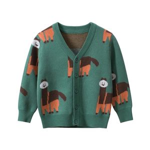 Maglione per neonato Bambina per bambina Cardigan in cotone a maniche lunghe Maglione in lana Maglieria per bambini Maglione natalizio per bambini Vestiti per bambini 211106