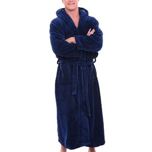 H Men039s Pijamas Moda Casual Mens Roupões Flanela Robe Com Capuz Manga Longa Casal Homens Mulher Xale De Pelúcia Kimono Quente Masculino B9366865