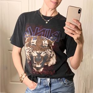 Boho Black Tiger Head Graphic Tees Cotton Short Sleeve O Neck Tshirt Shirts New Fashion Women T-shirt Casual T-shirts 210302