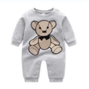 100% noworodka dla dzieci dziewczyna Rompers Long Sleevetoddler niemowlę luksusowe ubranie kombinezon liter wzór drukujący strój ubrania dla dzieci