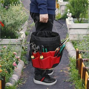 Bucket Tool Organizer Pouch Storage Bag 42 Grids Pocket Gardening Hand Planting Props Basket Garden Bags