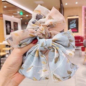 2021 Chiffon Polka Dot Print Hairgrip Bowknot Hair Clips for Women Long Ribbon Korean Hairpins Barrette Girls Hair Accessories