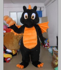 Costume della mascotte del drago nero caldo di alta qualità costume della mascotte del drago costume della mascotte del drago per adulti