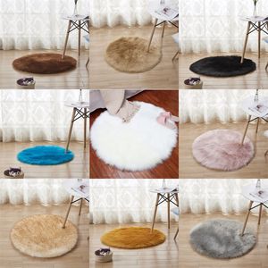 Plush Sheepskin Throw Rug Faux Fur Elegant Chic Style Cozy Shaggy Floor Mat Area Rugs Home Decorator Dropshipping 318 R2