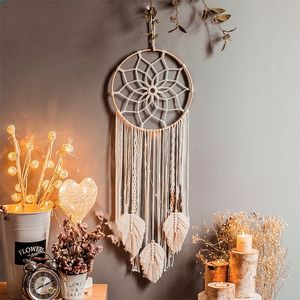 Hand Bohemian tecida elegante belas aros de suspensão decoração da parede para casa sala de estar macrame parede tapeçaria pendurado boho 210310