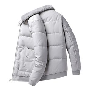 Mann-Pelz-Kragen-Daunenmäntel, Modetrend, winddichte Wolle, Turndown-Ausschnitt, Pufferjacke, Designer-Winter-Großhandel, warmes Brot, lässige Puffjacken