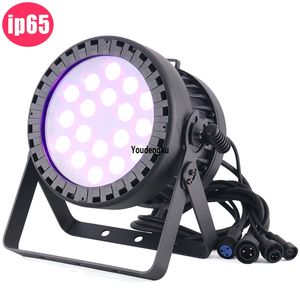 20pcs Portable Stage Disco fascio par led 18x18W rgbwa uv 6 in1 LED IP65 Impermeabile Par Light per progetto esterno