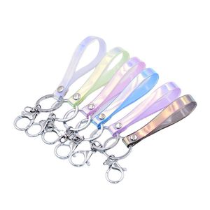 PVC-Leder-Seil-Schlüsselanhänger für Partygeschenke, glänzendes, helles Schlüsselband, Schlüsselanhänger für Männer und Frauen, Geschenke