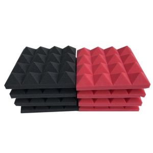 Wall Stickers 6Pcs 25x25x5cm Pyramid Studio Acoustic Panel Tile Soundproof Foam Cushion Pad