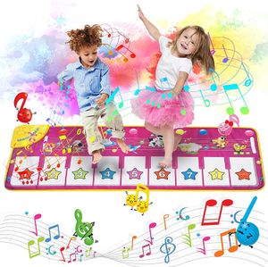 ZK30 Musik Piano Mat Elektronisk Tangentbord Playmat Baby Dance Mat Animal Blanket Bästa gåvor Leksaker för Girls Boys Toddlers Kids H1009