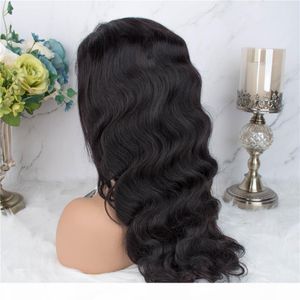 360 Lace Frontal Wig Body Wave Lace Frontal perucas de cabelo humano Brasileiro 360 Lace wig Pré arrancado com cabelo de bebê Remy