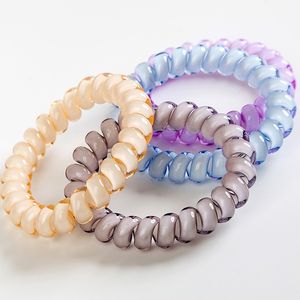 27 Colors Telephone Wire Cord Gum Hair Tie Accessories Girls Elastic Hairband Ring Rope Candy Color Bracelet Stretchy Scrunchy M3792