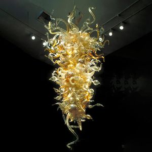 Lámpara colgante antigua Chihuly Style Hand Blown Chandelier Lighting Fixture Color Moderno LED LED candelabros para Home Hotel Decoration