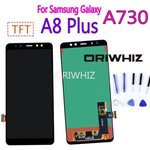 Display LCD A730 para Samsung Galaxy A8 Plus A8 + 2018 Touch Screen Digitizer Assembly para A730F A730F / DS A730X Peças de reposição