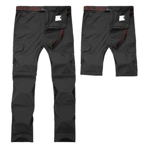 Męskie spodnie Cargo Spring / Lato wymienne Khaki Spodnie Męskie Szybkie Suche BałeTrzelerze Męskie Spodnie Casual Plus Size 6XL 7XL Y0811