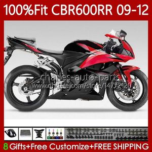 OEM Fairings för Honda CBR 600 CBR600 RR CC F5 2009 2010 2011 2012 Body 69no.85 CBR 600F5 600RR 600CC 2009-2012 CBR600RR 09 10 11 12 Injektionsform Röd svart karosseri