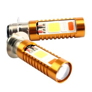 Car Headlights LED Headlight H4 Low Beam And High Three-color COB For Gy6 Scooter Go Kart 150cc 125cc 50cc