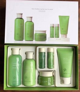 Märke Designer Korea Green Tea Balancing Skincare 6in1 Set Toner Fuktgivande Lotion Day Cream Cleansing Skum