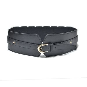 Fritid Kvinnor Bälte Läder Elastiska Nål Spänne Dekorativa Bälten Wide Brim Waist Ceinture Matching Kjolbyxor