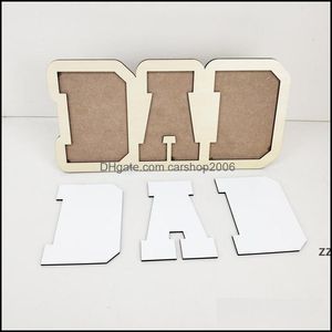 Ramar och modings konst, hem gardensublimation tomma pappa po ram fäder dag gåva värme överföring mdf album kreativt diy hantverk födelsedag g