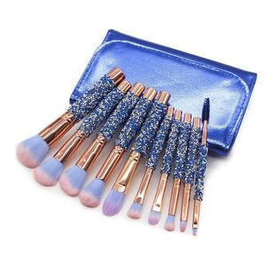 10 pcs pincéis de maquiagem conjunto cosmética pó olho sombra base blush misturar beleza beleza maquiagem escovas