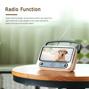 Portable Retro Mini Bluetooth TV Design Mobile Phone Holder s Computer Blue Tooth Speaker