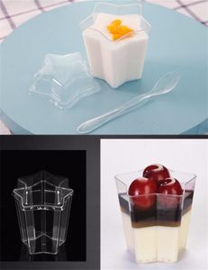 4.5oz Clear Plastic Ice Cream Bowls Dessert Cups Flower Reusable or Disposable Sundae Holder Parfaits Tumbler for Tasting Party Appetizers XB