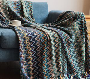 O mais recente cobertor de 130x200cm tem muitos tamanhos e estilos para escolher entre os cobertores de malha de escritório boêmia, suportar personalização