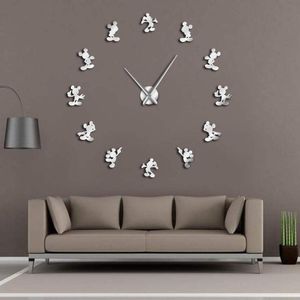 Zegary ścienne Klasyczny Cartoon Nowoczesny Design Anime Mysz Mysz Kuchnia DIY Zegar 3D Saat Reloj De Pared Watch HouseWarming Prezent Kids Room