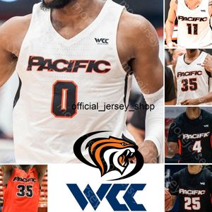 Custom Pacific Tigers Basketball Jersey NCAA College Michael Olowokandi Jahlil Tripp Justin Moore Gary Chivichyan McCray Daniss Jenkins