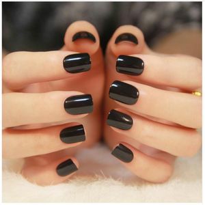 Wholesale red nails white tips resale online - 5Colors Fake Nails Long Pointed Wear Manicure Matte Stick on Nails Nail Art