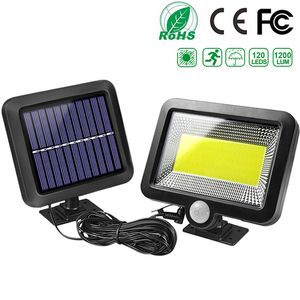 100LED Solar Light Garden Decorations Outdoor Motion Sensor Recharge Wall Vattentät Nödlampor för Street Garden Porch Lamp